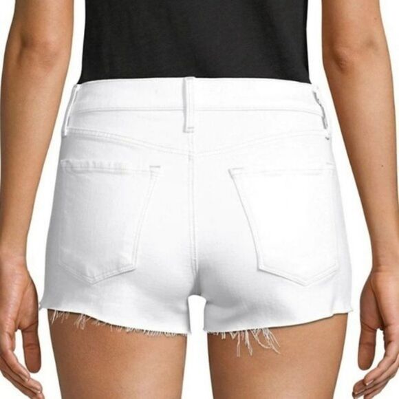 NWT J Brand White Md Rise Cut Off Shorts - Picture 4 of 11